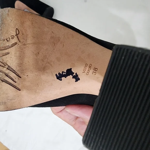 Jean-Michel Cazabat Black Suede Peep Toe Heels Size 38/8 - Picture 3 of 11